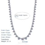 S925 Sterling Silver Moissanite Necklace for Women, Luxurious Full Diamond Look, Fashionable Stackable Design