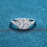 S925 Silver Ring for Women, 3 Carat Moissanite, Unique Geometric Design