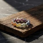 French 2.5mm Princess-Cut Lab Sapphire Ring for Women, Light Luxury Geometric Design