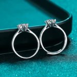 50 Point 1 Carat Moissanite S925 Sterling Silver Ring for Women