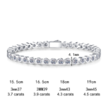 S925 Sterling Silver Moissanite Bracelet for Women, Bubble Design, Light Luxury, Versatile Daily Wear