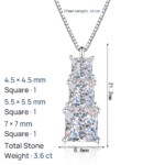 S925 Sterling Silver Moissanite Necklace for Women, Irregular Three-Life Stone Geometric Pendant, Elegant and Exquisite Collarbone Chain