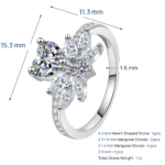 925 Silver Ring for Women Simple Snowflake 30/50 Point Moissanite Ring Factory Direct