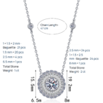 S925 Sterling Silver Moissanite Sunflower Necklace for Women, Exaggerated Pendant, Fashionable Choker