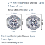 S925 Sterling Silver Moissanite Stud Earrings for Women, Simple Elegant Design, Daily Wear, Festival Gift