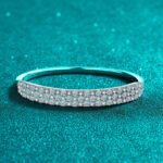 S925 Sterling Silver Bracelet Full Moissanite Tennis Style Bangle