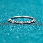 925 Silver Ring for Women Moissanite Ring Eternity Band Wedding Ring Factory Direct