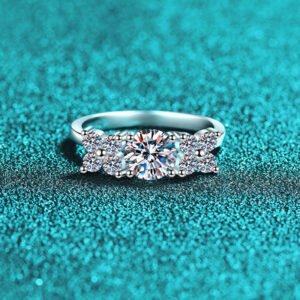S925 Sterling Silver Moissanite Ring for Women, Simple Starry Style, Personalized Ring, Holiday Gift