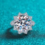 S925 Sterling Silver Ring for Women 10 Carat Luxury Moissanite Ring Factory Direct Wholesale