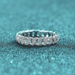 S925 Sterling Silver Full Moissanite Ring for Women, Starry Sky Design, Delicate and Luxurious