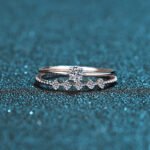 S925 Sterling Silver Women's 10-Point Moissanite Ring Eight-Claw Setting Factory Wholesale Diamond Ring