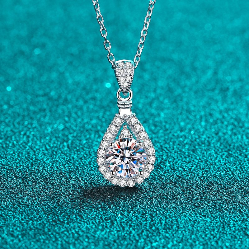 S925 Sterling Silver Necklace for Women, Moissanite Delicate Collarbone Chain, Factory Direct Wholesale