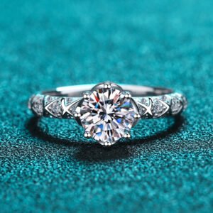 S925 Sterling Silver Ring for Women Moissanite Ring Eight Claw Tail Ring Factory Direct