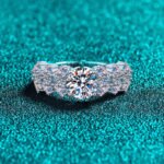 S925 Sterling Silver Moissanite Ring for Women, Rectangular Beveled 1 Carat, Light Luxury Festive Gift