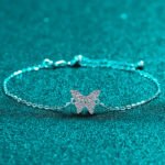 S925 Sterling Silver Moissanite Bracelet for Women Butterfly Sweet Delicate Simple Daily Versatile