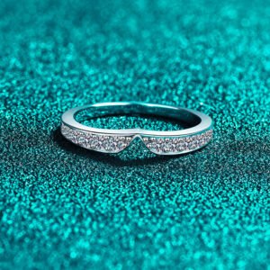 S925 Sterling Silver Moissanite Ring Set