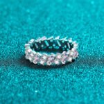 S925 Sterling Silver Women's Ring Full Moissanite Light Luxury Versatile Factory Direct Wholesale