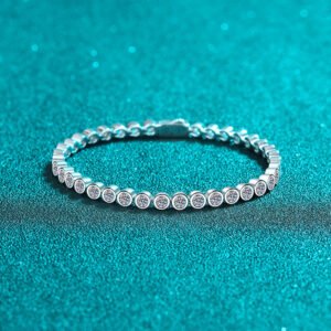S925 Sterling Silver Moissanite Bracelet for Women, Bubble Design, Light Luxury, Versatile Daily Wear