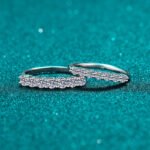 S925 Sterling Silver Ring for Women Moissanite Eternity Band 70 Points Seven Princess Moissanite Ring Pinky Ring Factory Direct
