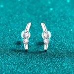 S925 Silver Moissanite Stud Earrings for Women, Cute Rabbit Earrings, Sweet and Simple