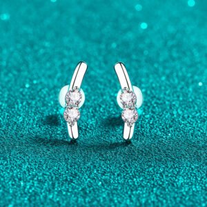 S925 Silver Moissanite Stud Earrings for Women, Cute Rabbit Earrings, Sweet and Simple