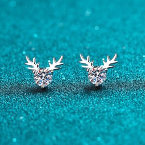 S925 Sterling Silver Earrings for Women, Claw-Set Moissanite Stud Earrings, Simple Style, Factory Direct Wholesale