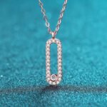 S925 Silver Oval Moissanite Pendant Necklace, Simple European Style, Factory Direct