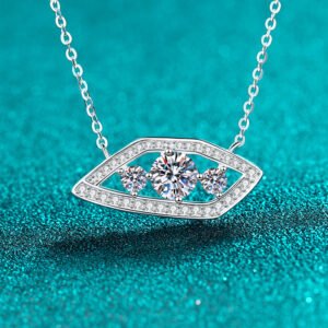 S925 Sterling Silver Moissanite Big Eye Pendant Trendy Fashion Versatile Gift