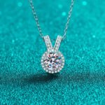 S925 Sterling Silver Moissanite Necklace Sweet Rabbit Ear Pendant Minimalist Daily Commute Simple High-End Design