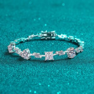 S925 Sterling Silver Moissanite Bracelet for Women, Unique Bangle, Plated, Factory Direct Wholesale