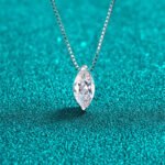 S925 Silver Women's Drop Necklace, Simple and Elegant, Daily Commute, Moissanite