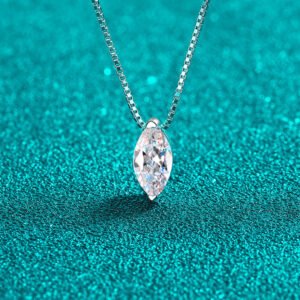 S925 Silver Women's Drop Necklace, Simple and Elegant, Daily Commute, Moissanite
