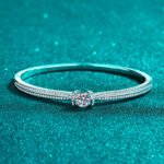 S925 Sterling Silver Bracelet Double Row Full Moissanite Simple High-end Design Wholesale
