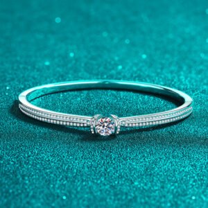 S925 Sterling Silver Bracelet Double Row Full Moissanite Simple High-end Design Wholesale