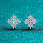 S925 Sterling Silver Moissanite Earrings Snowflake Marquise Women's Fashion Elegant Drop Earrings