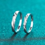 S925 Sterling Silver Couple Ring for Women with Moissanite, Valentine's Day Gift