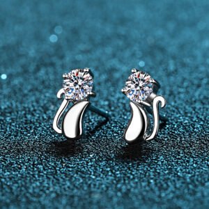 S925 Sterling Silver Earrings for Women, Moissanite, Fashion Stud Earrings, Trendy Design, Wholesale