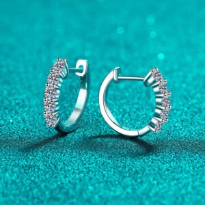 S925 Sterling Silver Earrings for Women, Small Moissanite Stud Earrings, Factory Direct Wholesale