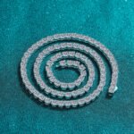 S925 Sterling Silver Moissanite Tennis Necklace for Women, Wholesale