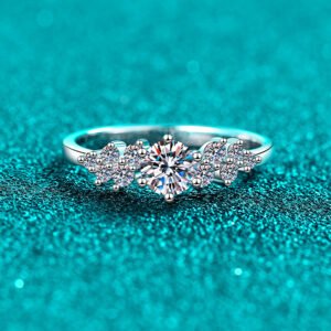 S925 Silver Moissanite Ring for Women, Exquisite and Compact, Daily Simple, Commuter, Versatile, Festival Gift