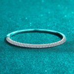 925 Sterling Silver Moissanite Bracelet Starry Sky Full Pavé Bangle