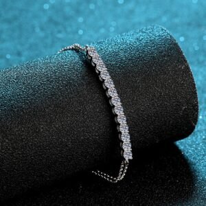 S925 Sterling Silver Bracelet 1.3 Carat Moissanite Tennis Bracelet