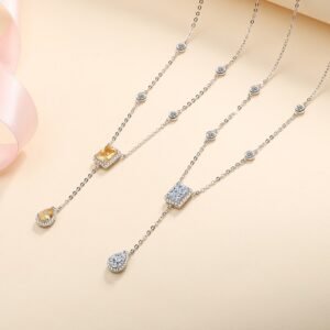 S925 Silver Necklace Women's Trendy Irregular Moissanite Choker