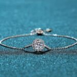 1 Carat Moissanite Bracelet for Women, 925 Silver, Star Around Moon Design