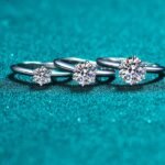 S925 Sterling Silver Ring for Women 50 Points 1 Carat Moissanite Six Claw Ring