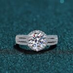 2 Carat Moissanite Six Prong Engagement Ring for Women