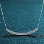 S925 Sterling Silver Necklace for Women 90-Point Moissanite Smiley Face Pendant Choker Chain Factory Direct Supply