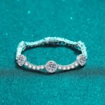 S925 Sterling Silver Bracelet for Women, Pavé Moissanite Clasp Bracelet, Factory Direct Wholesale