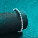 S925 Sterling Silver Moissanite Bracelet for Women, Hip-Hop Luxury Style with Full Diamond Setting