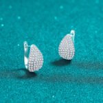 S925 Sterling Silver Moissanite Drop Pear-Shaped Earrings Minimalist High-End Women's Fashion Ear Accessories